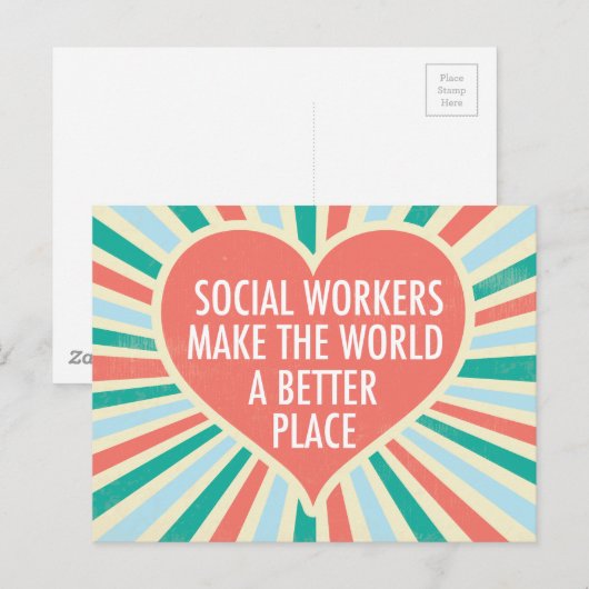 Inspirerend kleuren voor sociale werkaanbiedingen  briefkaart (Voorkant / Achterkant)