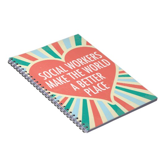 Inspirerend kleuren voor sociale werkaanbiedingen notitieboek (Rechterzijde)