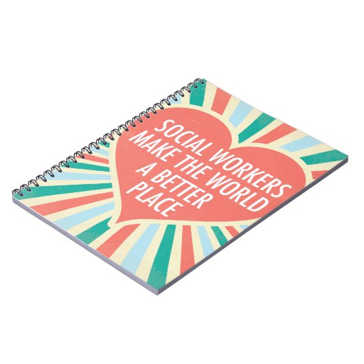 Inspirerend kleuren voor sociale werkaanbiedingen  notitieboek (Linkerzijde)