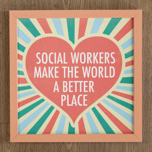 Inspirerend kleuren voor sociale werkaanbiedingen  poster