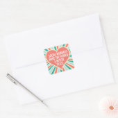 Inspirerend kleuren voor sociale werkaanbiedingen  vierkante sticker (Envelop)