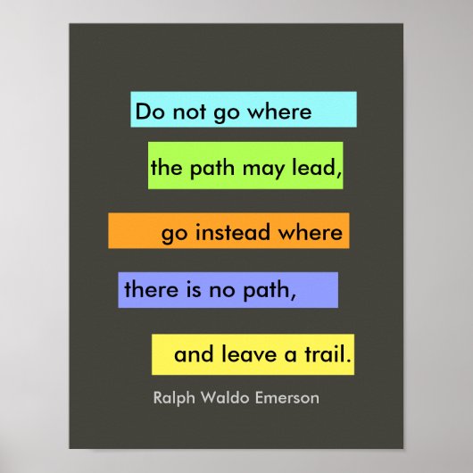 inspirerend kleurrijk Emerson citeert poster (Voorkant)