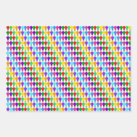 Inspirerend kleurrijke lampen inpakpapier vel (Voorkant)