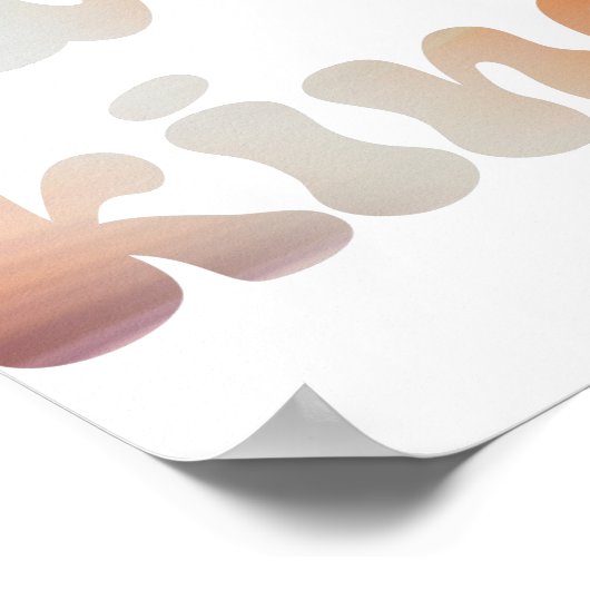 Inspirerend kleurrijke metallische Waterverf Poster (Hoek)