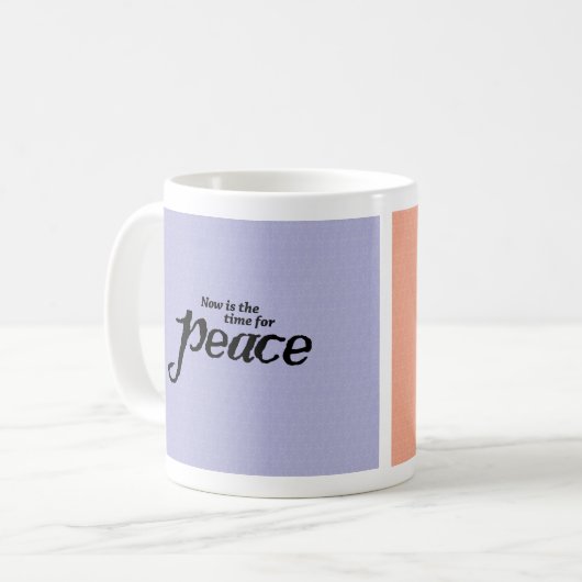 Inspirerend kleurrijke Peace & Kindness Coffee Mok (Voorkant links)