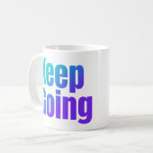 Inspirerend kleurrijke tekst Keep Going+Custom Naa Koffiemok (Voorkant links)