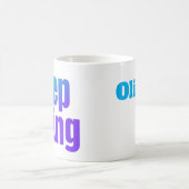 Inspirerend kleurrijke tekst Keep Going+Custom Naa Koffiemok (Center)