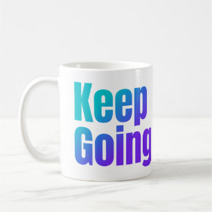 Inspirerend kleurrijke tekst Keep Going+Custom Naa Koffiemok