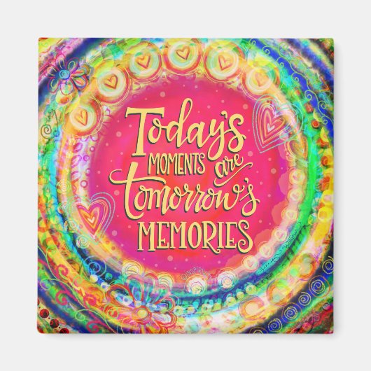 Inspirerend Kleurrijke Todays Moments Inspirivity Magneet (Voorkant)