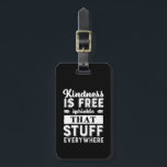 Inspirerend knokheid is overal vrij om te springen bagagelabel<br><div class="desc">Kindheid is vrij. Sprinten dat spul overal. Inspirerend en motivatie prijsontwerp met positieve gezegden en levensslogan. Koel typografie koopwaar met het mondig maken van en het opheffen van boodschap om je geest te versterken. Verspreid goede bloemen, houd een positieve houding aan en inspireer anderen om dapper, sterk, hard te werken,...</div>