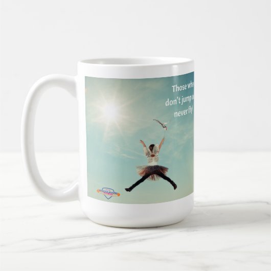 inspirerend koffie-mok "Jump" Koffiemok (Links)