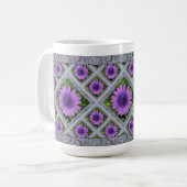 Inspirerend koffie Mok met African Daisies (Voorkant links)