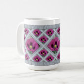 Inspirerend koffie Mok met Magenta Poppies (Voorkant links)