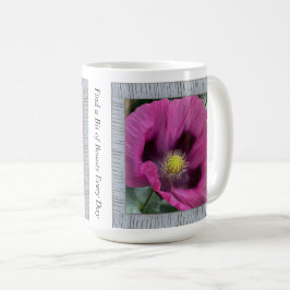 Inspirerend koffie Mok met Magenta Poppies
