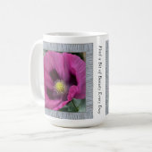 Inspirerend koffie Mok met Magenta Poppies (Voorkant links)