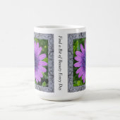 Inspirerend Koffie Mok met Paarse African Daisy (Center)