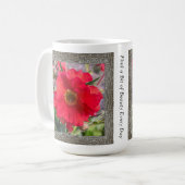 Inspirerend koffie Mok met rode rozen (Voorkant links)