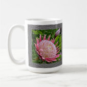 Inspirerend koffie Mok met Roze Protea (Links)