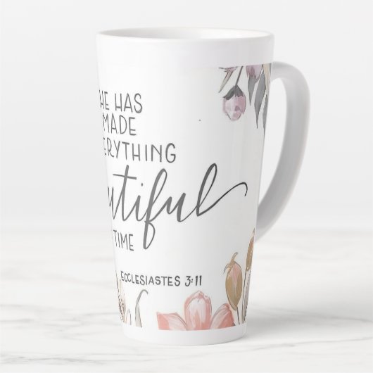 Inspirerend koffiekopje latte mok (Rechterhoek)