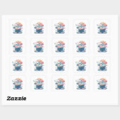 Inspirerend koffieofferte vierkante sticker (Vel)