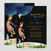 Inspirerend Kokopelli Art Vrijgezellenfeest Brunch Kaart (Voorkant / Achterkant)