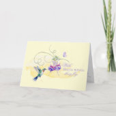 Inspirerend kolibrie en vlinder kaart (Voorkant)