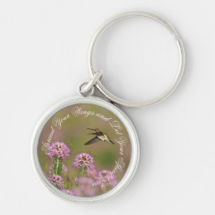 Inspirerend kolibrie sleutelhanger