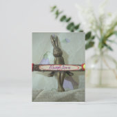 Inspirerend konijn: altijd liefde teken kunst afdr briefkaart (Staand voorkant)