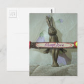 Inspirerend konijn: altijd liefde teken kunst afdr briefkaart (Voorkant / Achterkant)