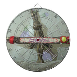 Inspirerend konijn: altijd liefde teken kunst afdr dartbord