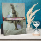 Inspirerend konijn: altijd liefde teken kunst afdr fotoplaat (Zijkant)