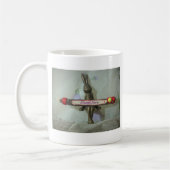 Inspirerend konijn: altijd liefde teken kunst afdr koffiemok (Links)