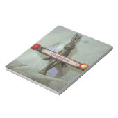 Inspirerend konijn: altijd liefde teken kunst afdr notitieblok (Linkerzijde)