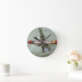 Inspirerend konijn: altijd liefde teken kunst afdr ronde klok (Huis)