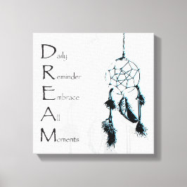 Inspirerend krachtige droomvanger bevestiging canvas afdruk