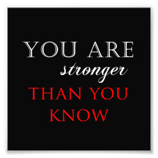 Inspirerend krachtiger dan u weet Quote Foto Afdruk