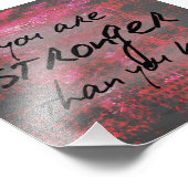 Inspirerend krachtiger dan u weet Quote Foto Afdruk (Hoek)