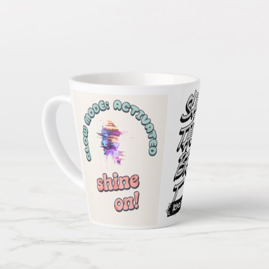 Inspirerend krijg je glans op koffie mok (Linkerhoek)