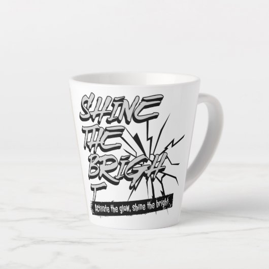 Inspirerend krijg je glans op koffie mok (Rechterhoek)