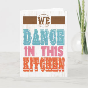 Inspirerend kunst - Dans in de keuken. Feestdagen Kaart