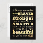 Inspirerend Kunst - Dr Quote Briefkaart (Voorkant / Achterkant)