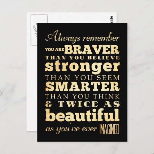 Inspirerend Kunst - Dr Quote Briefkaart (Voorkant / Achterkant)