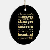 Inspirerend Kunst - Dr Quote Keramisch Ornament (Rechts)