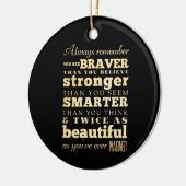 Inspirerend Kunst - Dr Quote Keramisch Ornament (Links)