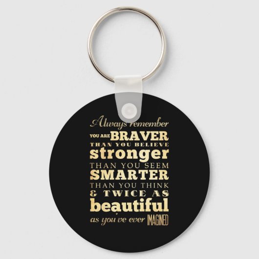 Inspirerend Kunst - Dr Quote Sleutelhanger (Voorkant)