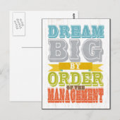 Inspirerend kunst - Dream Big. Briefkaart (Voorkant / Achterkant)
