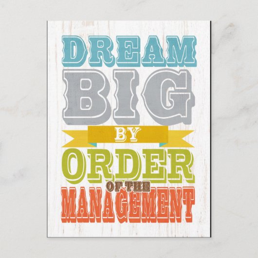Inspirerend kunst - Dream Big. Briefkaart (Voorkant)
