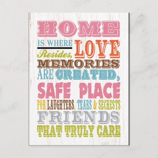 Inspirerend kunst - Home Briefkaart (Voorkant)