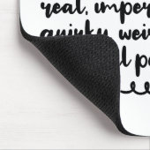 Inspirerend kunst is je eigen korte citaten muismat (Hoek)