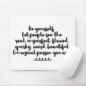 Inspirerend kunst is je eigen korte citaten muismat (Met muis)